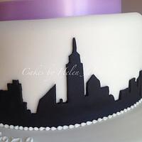 New York skyline cake