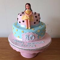Girlie 40th Birthday Cake