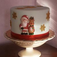 Rudolph e Santa cake