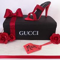 Gucci Shoe Box Cake - Cake by Chocomoo - CakesDecor