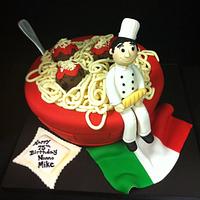 Spaghetti Bowl Birthday Cake