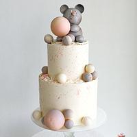 Children's cake with Teddy bear)
