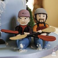 Kayaking wedding cake