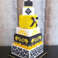 Damask Wedding Cake