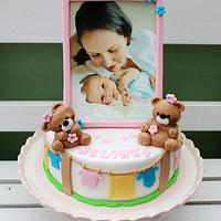 cute cake for mom and baby shower