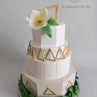 Wedding Cake in Geometric Design