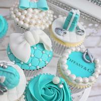 A Tiffany inspired Birthday cake and cupcakes