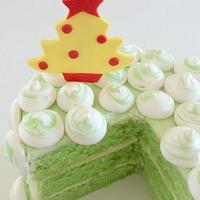 Whimsical Christmas Meringue Cake