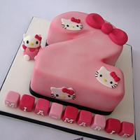 Hello Kitty Number Cake