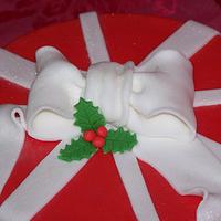 Red & White Christmas Cake