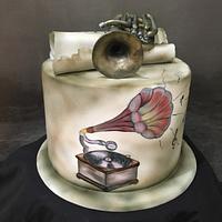 Handpainted Music Cake