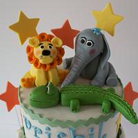 Animal Jungle Birthday Cake