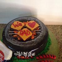 BBQ grill Father's day cake