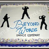 Dance silhouette sheet cake