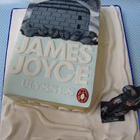 Gent's 80th Birthday Cake.  His favourite book is Ulysses and author James Joyce