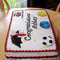 Sports Graduation Cake