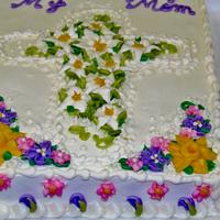 memorial cross cake butttercream