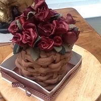 Chocolate red roses cake