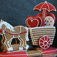 Horse carriage with biscuits