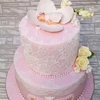 Christening cake Christening cake