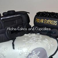 Polar Express Train themed cake