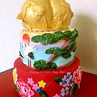 Chinese longevity cake