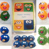 Sesame Street Cake and Cupcakes