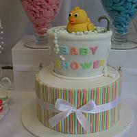 Rubber Ducky baby shower cake