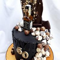 birthday ganache cake