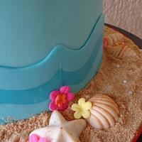 Sandal's Beach Bridal Shower Cake + Tutorial!