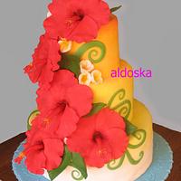 Hibiscus cake