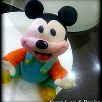 Baby Mickey Mouse cake topper