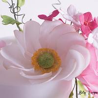 Anemone flower cake