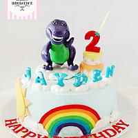 Jayden's Barney Rainbow Cake