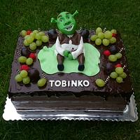 Birthday cake for boy with Shrek
