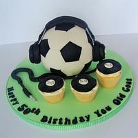 Football and music cake