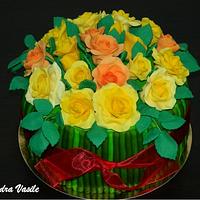 Roses Bouquet Cake