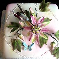 Exotic Sunrise Birthday Cake