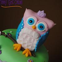 Owl 1st Birthday Two Tier