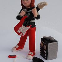 Rock Star Girl Figurine