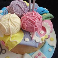 Knitting Basket Cake