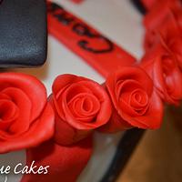 Graduation Cake w/ roses