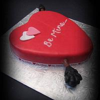 Cupids Arrow cake