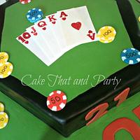 poker table cake 