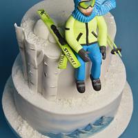 Skiing cake