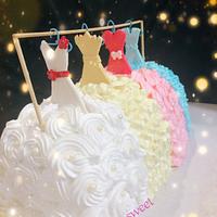 Princess dresses cake 