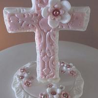 Pink & White First Communion Tower