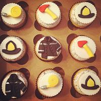 Fireman Cupcakes
