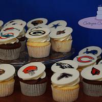 Hand Painted NFL Cupcakes!