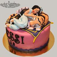 Jasmine sleeps cake, Tarta duerme Jasmine